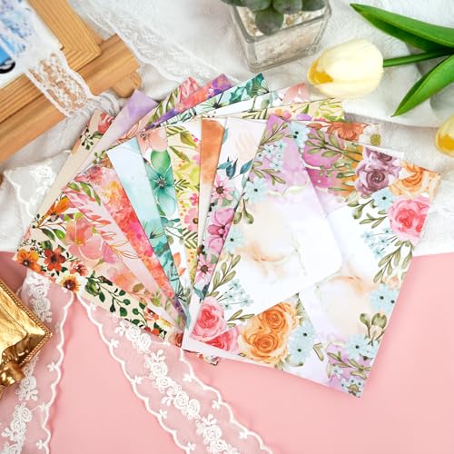 160 Pcs Stationery Paper Envelopes Set - color: Wildflower