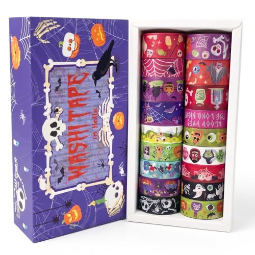 Halloween Washi Tape Set Pumpkin Scrapbook Tape 18 Rolls - color: Halloween