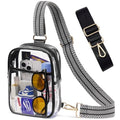 Clear Bag for Stadium Events, Clear Crossbody Sling Purse, 2 Straps - color: 1# Black-c, style: Style 1