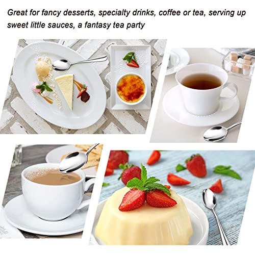 SONGZIMING Demitasse Espresso Spoons, Mini Coffee Spoon, 4.9 Inch Stainless Steel Small Spoons for Dessert, Tea,Set of 6 - size: 4.9in