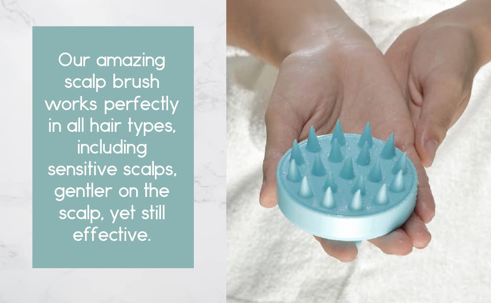 Hair Scalp Massager, Soft Silicone Bristles Scalp Brush for Woman, Men, Kids and Pets -All Hair Types Shampoo Brush