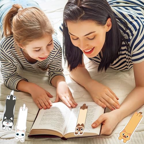 30 Pcs Cat Dog Bookmarks Cute Cats Dogs Theme Paper Bookmarks for Adult Cats Dogs Book Markers for Students Teachers School Home Office Reading Book Lovers,30 Styles