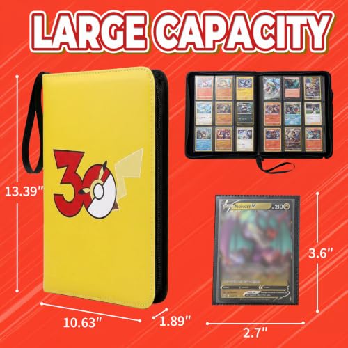 Card Binder, 9 Pocket 540 Card for Collectible Trading Card Albums - color: 540-YELLOW-1