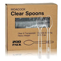MOACOCK 200 Count Heavy Weight Clear Plastic Spoons - color: Clear