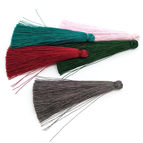 50pcs About 65mm Length Tassels Handmade Silk Tassel Pendants for Tassel Jewelry Supplies Making Materials - color: 34
