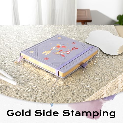 TIEFOSSI Dotted Square Journal Notebook 160 Pages for Women & Men(8 x 8) - color: Light Purple, size: Square-Dotted