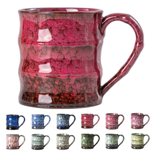 Crimson Ember Ceramic Mug, 15oz Reactive Glaze Coffee Mug, Gift for Him - color: 15oz - Crimson Ember · POWER