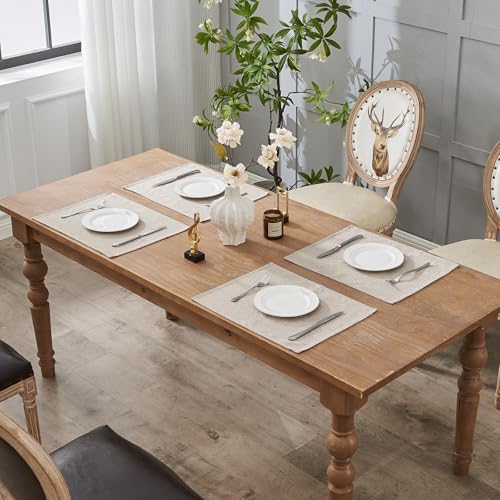 BALCONY & FALCON Rectangle Table Cloth Waterproof Beige Placemats 4pcs - color: Beige, size: 17.7" x 13.8" (Rectangular)-4pcs