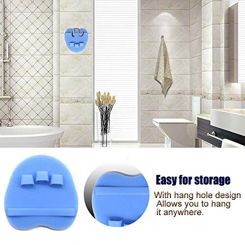 1 Pack Soft Silicone Shower Brush,Bath Exfoliating Skin Massage Scrubber - color: Purple