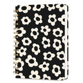 Lined Spiral Journal Notebook for Work A5, 160 Pages,Black and White Flower - color: Black and White Flower