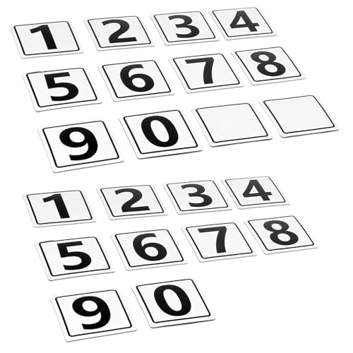 1~10 Number Magnets, Educational Magnetic Number(Small Size Magnet Numbers 20 Pieces+2 Backup Blank Magnets, 1.5x1.5) - color: Numbers Black, size: Square 1.5x1.5"