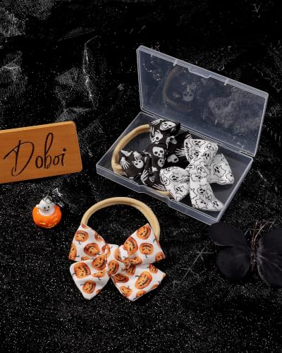 doboi 3PCS Baby Girls Headbands Halloween Hair Bows - color: orange