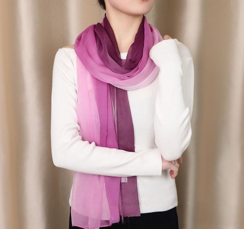 Xyueanlo Fashion Scarves for Women Lightweight Elegant Scarf - color: Gradient Purple