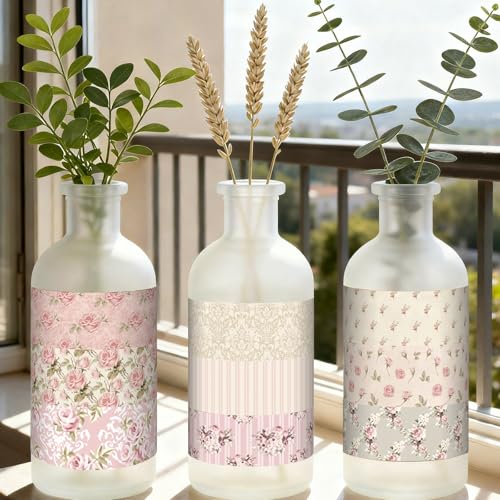 Gueevin 24 Rolls Floral Washi Tapes Set Scrapbook Supplies, Pink Floral - style: Pink Floral