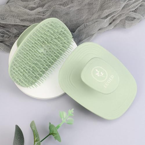 Ecoed 2 PC Scalp Massager Shampoo Brush, Scalp Scrubber & Exfoliator(Green) - color: Cobalt Green, size: 2PC
