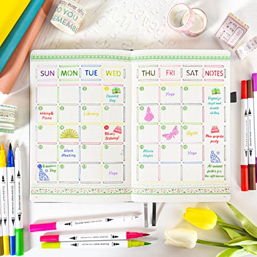 Bullet Dotted Journal Kit, 140gsm Dot Grid Notebook with 188 Numbered Pages