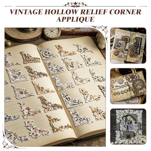 120 Sheet Classical Scrapbook Paper Set, 6 Packs Vintage Decorative Paper，for Letter Writing，Scrapbook paper，Junk Journal Supplies，DIY Collage，Card Making Supplies，Collage Background - color: G