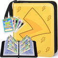 Card Binder, 9-Pocket Design, 900-Card Capacity with 5 Top loaders(Yellow Bolt) - color: Yellow Bolt, size: 9-Pocket