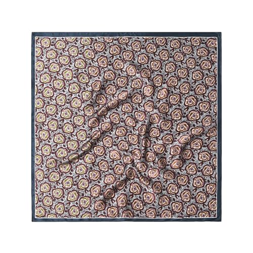 100% Mulberry Silk Scarf - 25.6" Square Neckerchief & Headscarf Gift Packed - color: Bronze-2