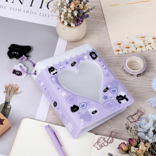 Photocard Binder Heart Hollow Album Card Binders 40 Card Slots
