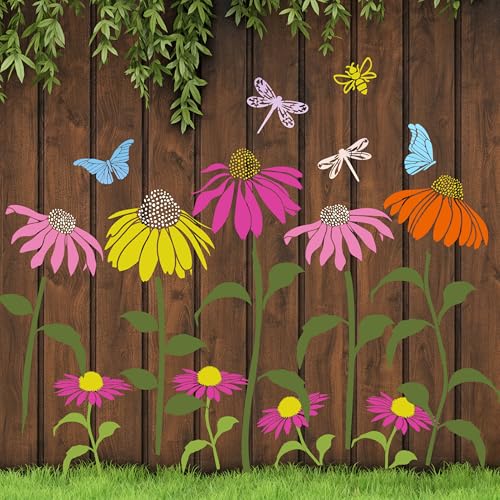 Large Flower Stencils for Painting Cone Flower Stencils for Walls - style: Coneflower