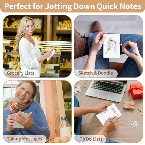 Hoiny 12 Pack Note Pads 4x6, Blank Server Notepad, Small Memo Scratch Paper - style: 12 Pack