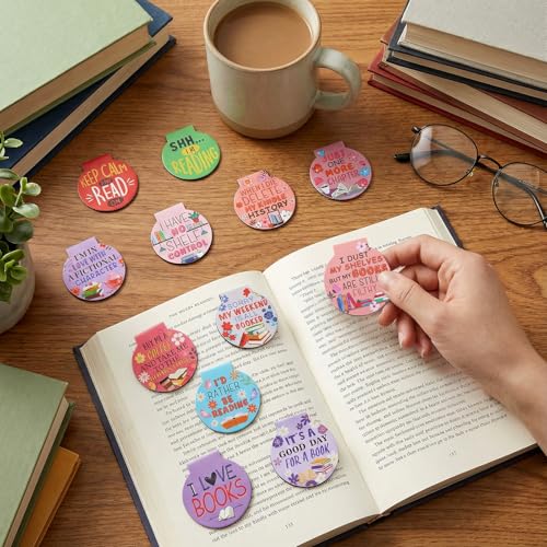 AmazingSpark 50 Pcs Magnetic Bookmarks for Reading, Flower - style: Flower