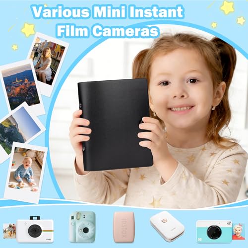 Ruibytree 320 Pockets Album for Instax Mini & Polaroid 2x3" Pictures,Black - color: Black