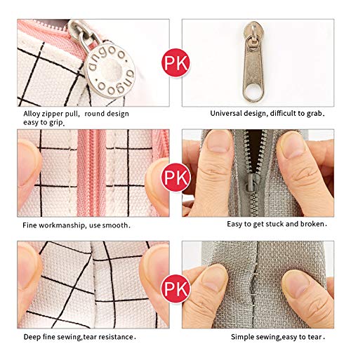EASTHILL Big Capacity Pencil Case Pouch Pen Case Simple Stationery Bag School College Office Organizer for Teens Girls Adults Student - color: Plaid White