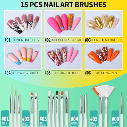 FANDAMEI Nail Art Tools, Nail Stuff, Nail Supplies, Nail Stand, Nail Brush - color: White