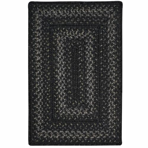 Homespice Jet Black Jute Braided Placemats, Rect 13x19 Set of 4 - color: Jet Black