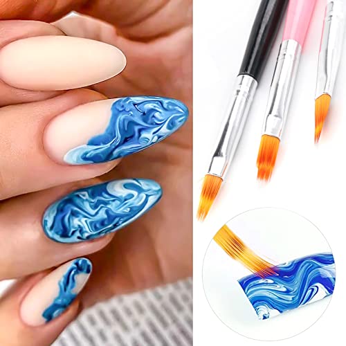 6pcs Ombre Nail Brush Nail Paint Pen for Lace Line Gradient Color Ombre Brush for Gel Nails Wood Nail Art Brushes Nail Design Brushes Acrylic Nail Polish Tools Nail Accessories - color: ombre brush