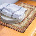 Homespice Harvest Jute Braided Table Mats, Rect 10x15 Set of 4 - color: Harvest