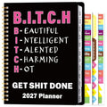 Xqumoi 2027 A5 Planner Black Bitch Sweary Weekly and Monthly Planner Gift - color: Black Bitch 2027, size: A5
