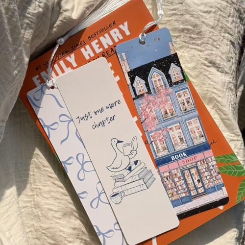10pcs Cute Bookmarks Set, Aesthetic Bookish Gifts for Women (Blue) - color: Blue