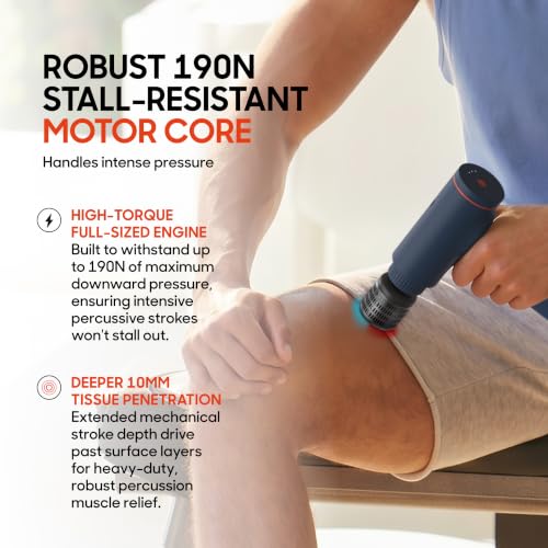 Sharper Image Powerboost Versa Heat & Cold Therapy Percussion Massage Gun - color: Blue - Hot + Cold