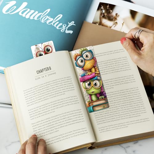 100 Pcs Cute Bookworm Bookmarks, Funny Insect Book Marks for Reading Students, Paper Bookmark Bulk, Christmas Birthday Gifts for Readers Book Lovers - style: Cute Bookworm