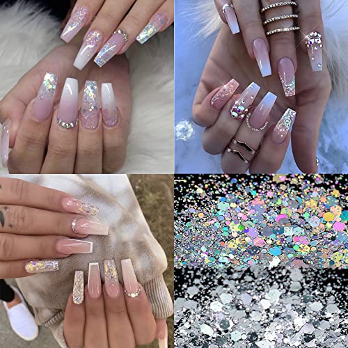 Champagne Nail Art Rhinestones Charms AB Crystals for Women - color: Colorful-17
