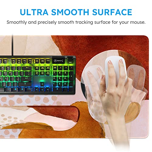 iCasso Table Mat for Workspace, Color Block 35.4"x15.7" Keyboard Mat - color: Color Block