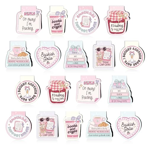 Magnetic Bookmarks for Book Lovers, Cute Book Marks, Bookmark Clips - color: Pink, Book Lovers