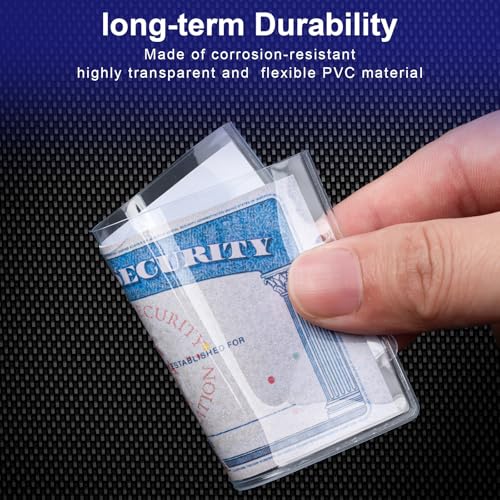 10 Pack Social Security Card Protector Medicare New Credit Card Holder,24 Mil Soft Clear Card for Waterproof SSN Card Protector，ID/Debit/Credit Card Covers Sleeve(10)