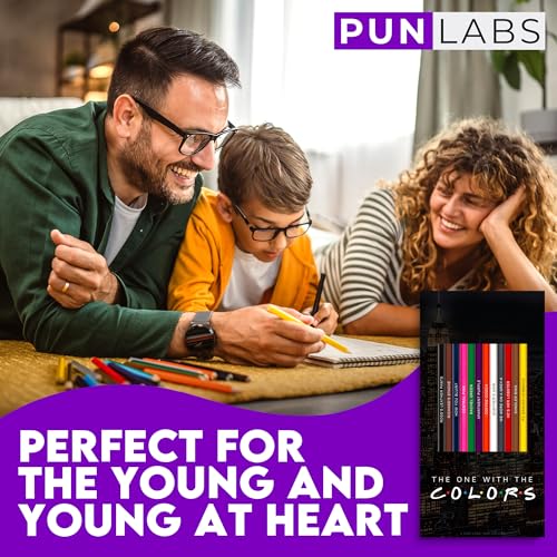 Clever Colors Colored Pencils, 12 Foil-Stamped Gift Set - style: Friends