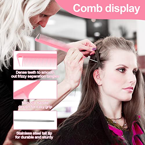 SWEET VIEW 3Pcs Slick Back Hair Brush - color: Pink