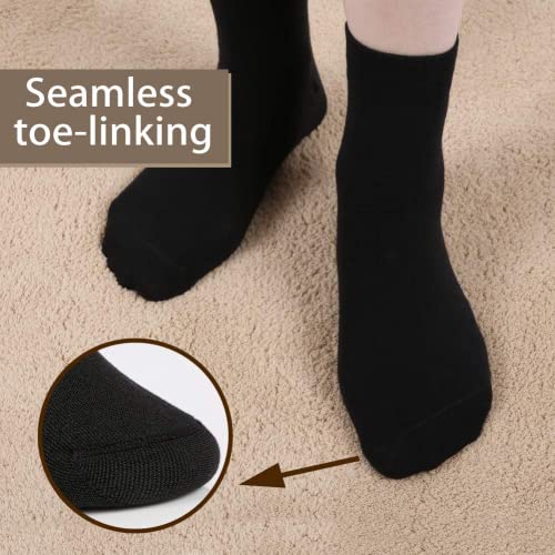FGZ Women's Crew Socks 5 Pairs Soft Combed Cotton,Breathable Everyday Casual Socks for Women - color: 01-black, size: 9-11