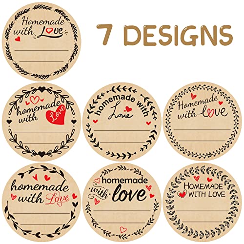Fancy Land 500 Homemade with Love Stickers Canning Labels for Baked Goods