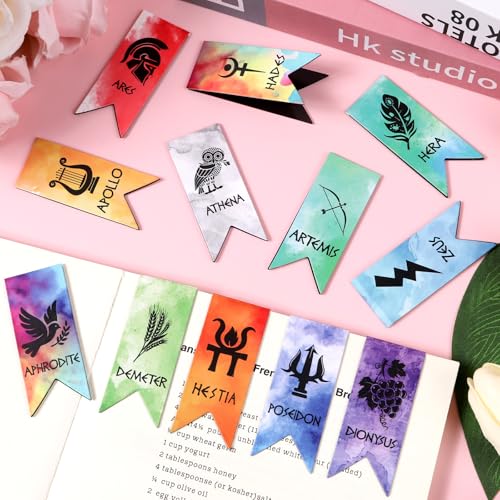 Wxiben Greek Mythology Magnetic Bookmark - 28 Pcs Olympians Gods Bookmarks for Book Lover Ancient Greek Book Marks Page Magnets Marker Clip for Students Teacher Office Reading Bookish Favor - style: Greek Mythology