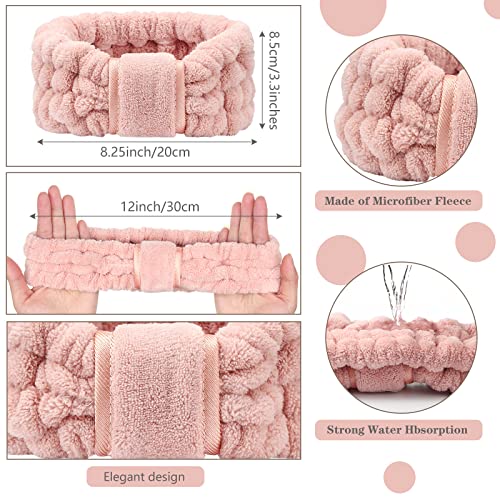 WILLBOND Spa Headband for Washing Face,Pink - color: Pink