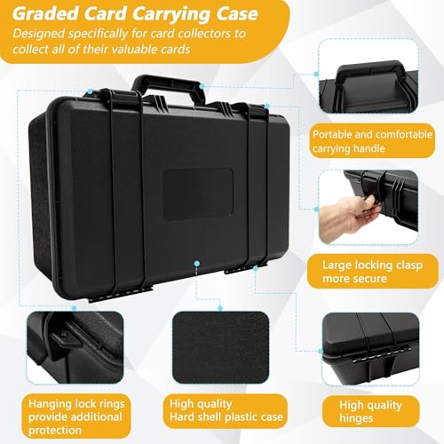 Graded Card Case, Trading Card Storage Box for Card Slab - size: XXL (holds 120+ Graded Cards)