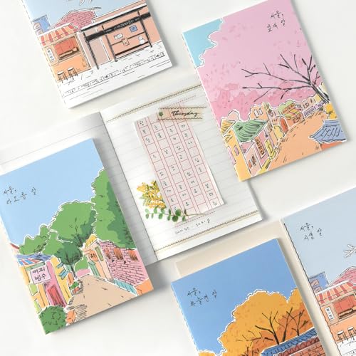 Monolike Stitch Mini Line Note Seoul-Four Seasons 4p SET - color: Seoul-Four Seasons 4p SET