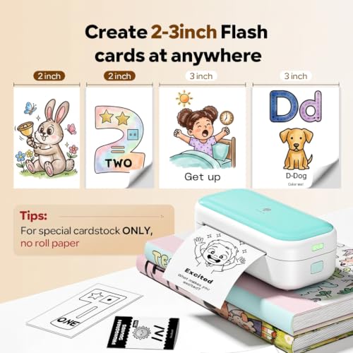 Phomemo M03C Flash Cards for Toddlers Age 2 3 4 5 6+, Kids Educational Toys